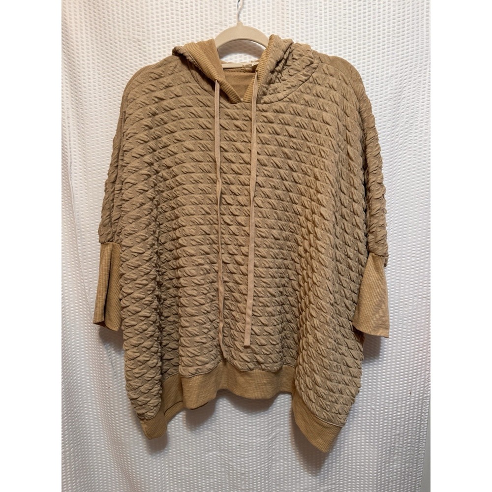 Easel‎ Los Angeles  Women's Knit Pullover Hoodie, 3/4 sleeves, Size Large